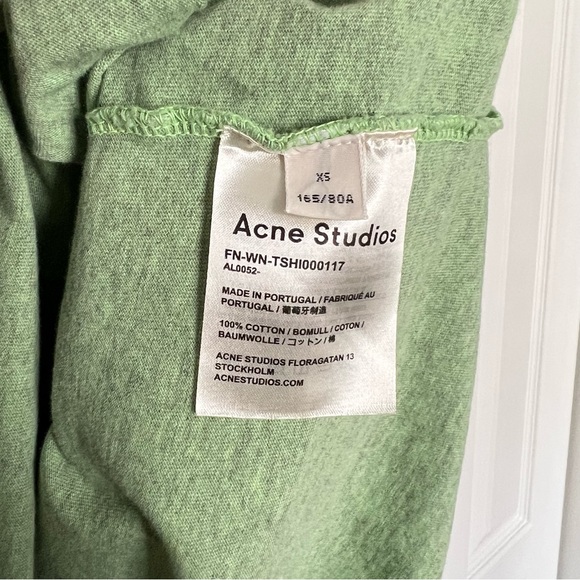 Acne Studios Egoya Wash Short Sleeve T-Shirt XS - Picture 5 of 9